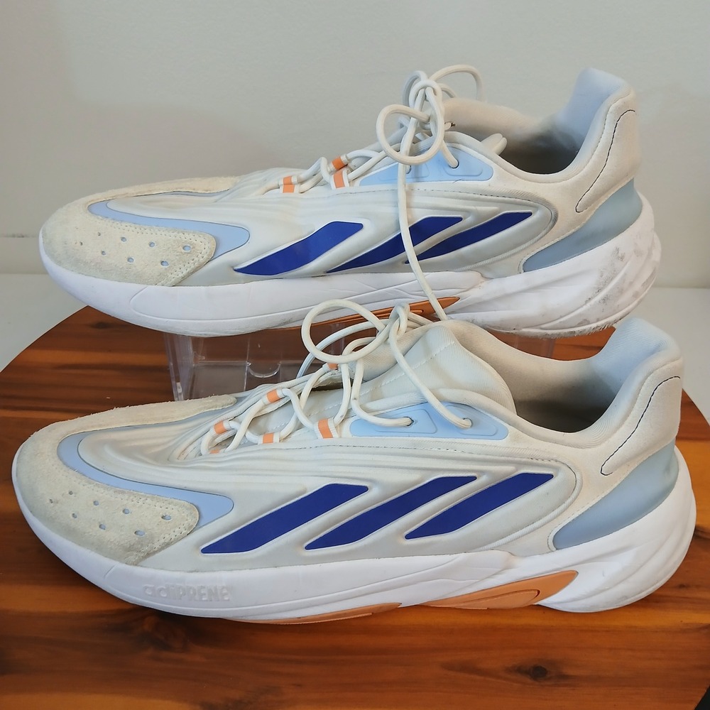 Adidas Ozelia Mens 13 White Blue Semi Lucid Shoes Sneakers ID9764